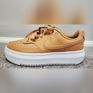 Nike Tan Platform Athletic Shoes